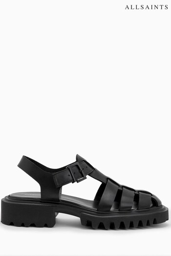 AllSaints Nessie Black Sandals (A71747) | £189