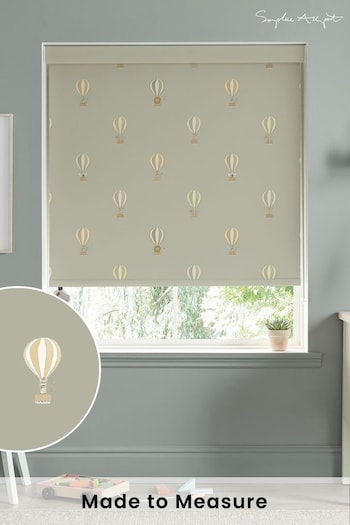 Sophie Allport Mint Grey Kids Bears and Balloons Made To Measure Roller Blind (A72306) | £58