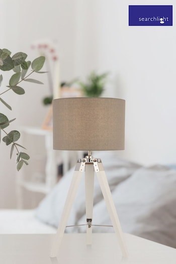Searchlight White/Grey Marquis Table Lamp (A72799) | £55