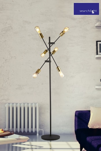 Searchlight Ingles Black 6 Light Floor Lamp (A72834) | £120