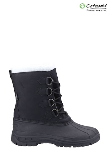 Cotswolds Black Snowfall Waterproof Winter Boots (A73041) | £24