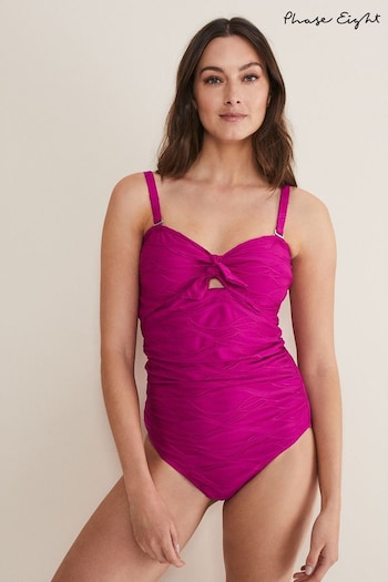 Phase Eight Purple Claudia Textured Swimsuit (A73337) | £59