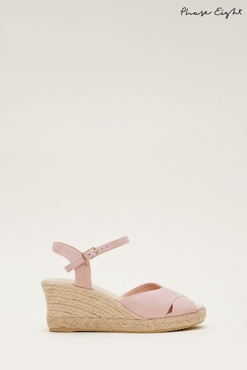 Phase Eight Pink Suede Espadrilles (A73705) | £95