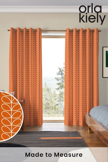 Orla Kiely Persimmon Linear Stem Made To Measure Curtains (A73716) | £91