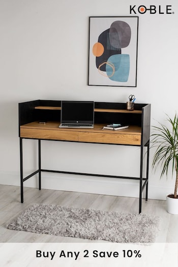 Koble Natural Oak/Black Otto Smart Desk (A74009) | £275