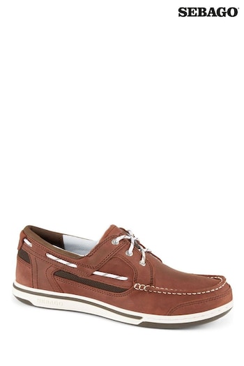 Sebago Brown Triton Leather Boat Shoes (A74103) | £130