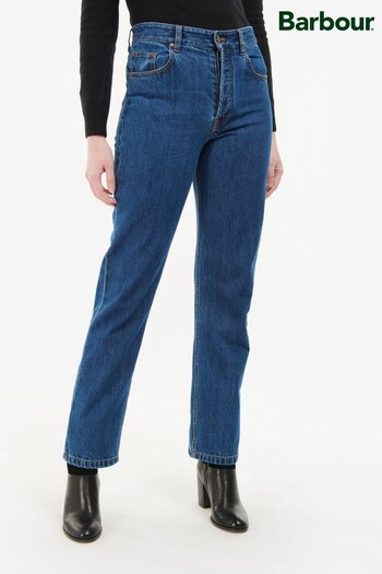 Barbour® Blue Burne Mid Rise Straight Jeans (A75905) | £70