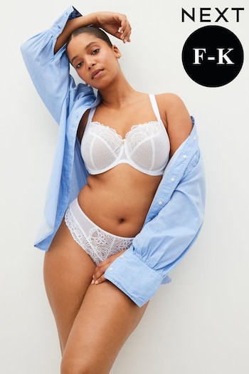 White Ultimate Support F-K Cup Lace Bra (A75998) | £28