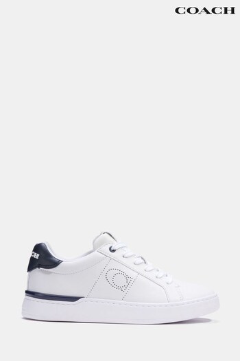 Coach White Lowline Leather Trainers (A76184) | £125