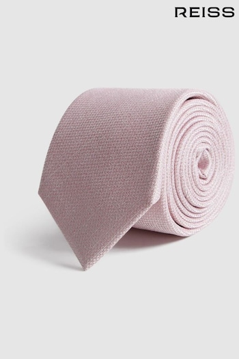 Reiss Pink Ceremony Textured Silk Tie (A76211) | £48
