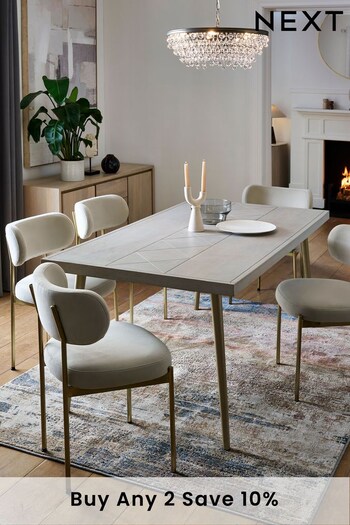 Light Lloyd Mango Wood 6 Seater Dining Table (A77215) | £699