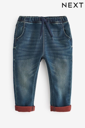 Dark Blue Rust Super Soft Pull-On logo-tab Jeans With Stretch (3mths-7yrs) (A77508) | £11 - £13