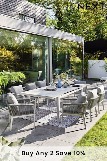 Grey Mauritius Garden 8 Seat Extending Dining Set (A78028) | £1,999