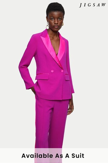 Jigsaw Pink Satin Trim Lounge Blazer (A78949) | £240