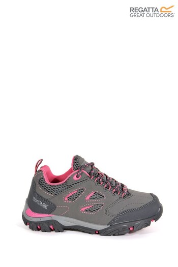 Regatta Grey Holcombe Low Walking Shoes faux (A78971) | £49