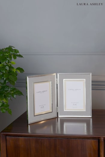 Laura Ashley Grey Harrison Twin Picture Frame (A79418) | £27