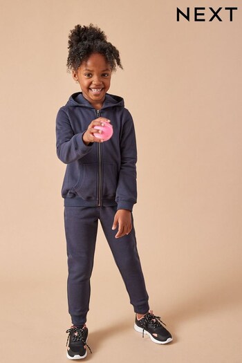 Navy Blue Zip Through and Hoodie And Joggers Sports Set (3-16yrs) (A79504) | £21 - £27