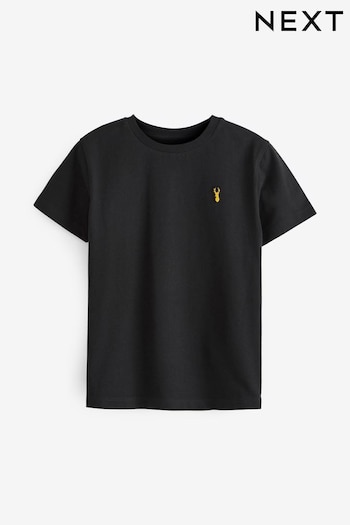 Black Stag Embroidered Short Sleeve T-Shirt (3-16yrs) (A79753) | £5.50 - £8.50