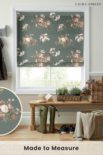 Laura Ashley Green Rosemore Fern Made To Measure Roman Blind (A79955) | £75