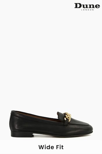 Dune London Wide Fit Goldsmith Black Loafers (A81034) | £90