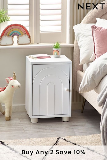 White Rainbow Kids Wooden Bedside Table (A81049) | £150