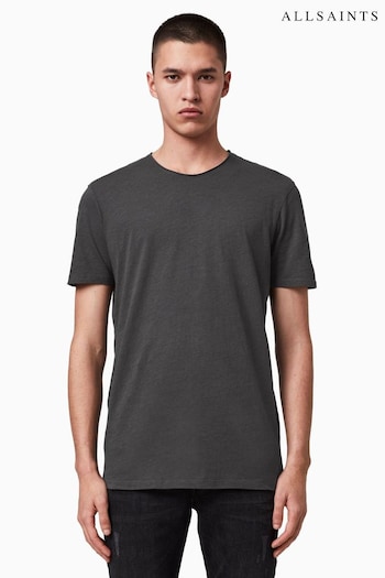 AllSaints Black Crome Figure Short-Sleeve Crew T-Shirt (A81110) | £49