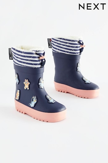 Bluey Navy Blue License Thermal Thinsulate™ Lined Cuff Wellies (A81208) | £18 - £20