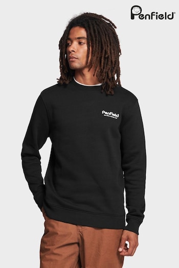 Penfield Black Hudson Script Crew Neck Long-Sleeved Sweater (A81330) | £70