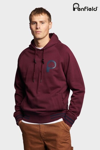 Penfield Purple Bear Chest Print Hooded Sweatshirt (A81352) | £85