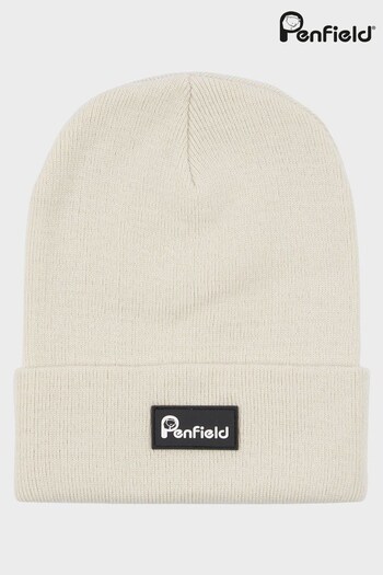 Penfield White Bear Reverse Badge Beanie Hat (A81493) | £20