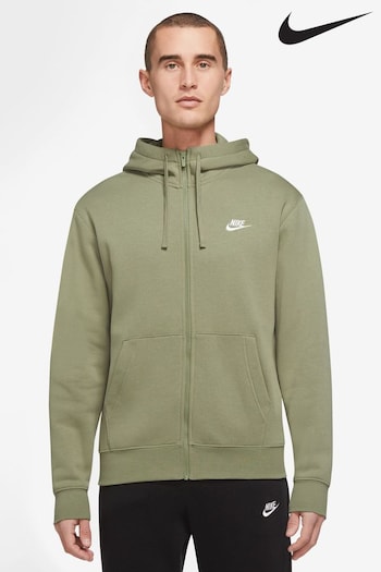 Nike Sage Green Club Zip Through Hoodie (A81689) | £65