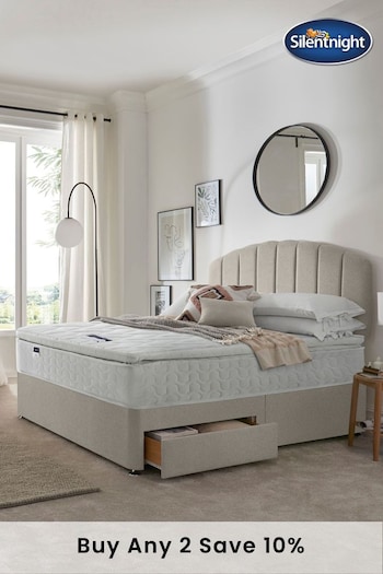 Silentnight Natural Miracoil Pillow Top Mattress and 2 Drawer Divan Base Bed Set (A81910) | £515 - £700