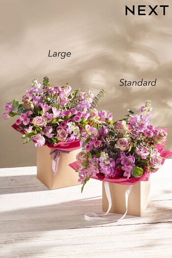 Lilac Fresh Flower Bouquet in Gift Bag (A82251) | £30 - £35