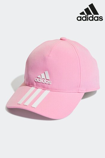 adidas Pink Adult AEROREADY 3-Stripes Baseball Cap (A82280) | £20