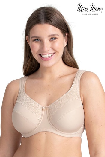 Miss Mary of Sweden Nude Miss Mary of Sweden Cotton Now Minimiser Underwired Bra (A82287) | £47