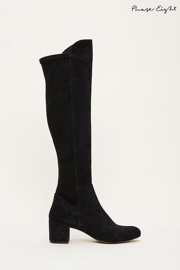 Phase Eight Milly Black Knee High Boots (A82546) | £179