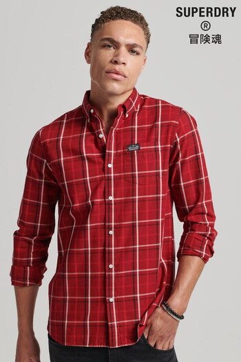 Superdry Red Cotton Check Merchant Shirt (A82564) | £45