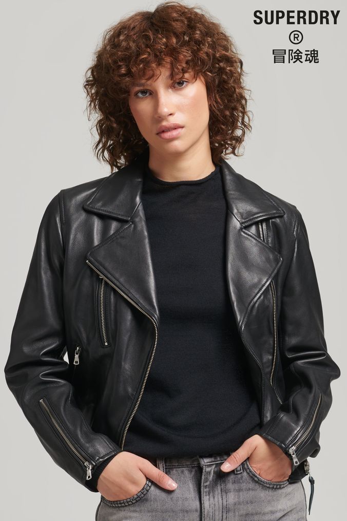 Buy Women s Jackets Superdry Leather Coatsandjackets Online Next UK