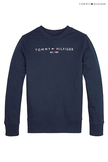 Tommy brn Hilfiger Blue Essential Sweatshirt (A82986) | £40 - £50