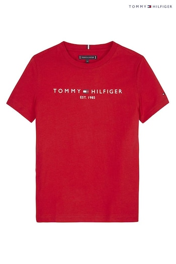Tommy rba Hilfiger Red Essential T-Shirt (A82987) | £20 - £25