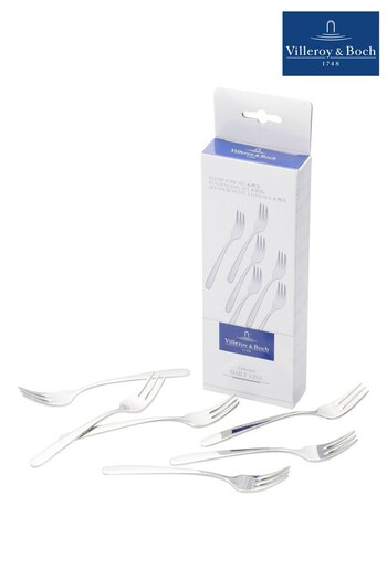 Villeroy & Boch Set of 6 Chrome Daily Line Pastry Forks (A83168) | £24