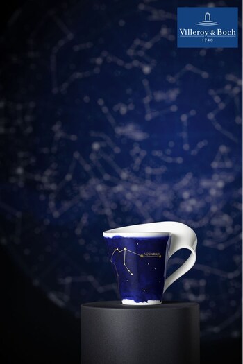 Villeroy & Boch Blue Stylish Mug with Aquarius Zodiac Sign (A83186) | £22