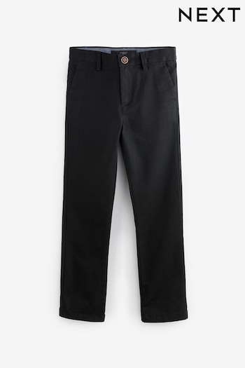 Black Regular Fit Stretch Chino Trousers (3-17yrs) (A83212) | £12 - £17