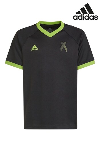 adidas Black Football-InspiX Junior Jersey (A83297) | £20