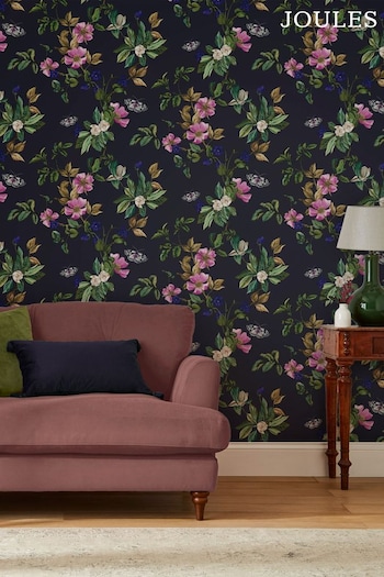 Joules French Navy Wakerley Woodland Floral Wallpaper Wallpaper (A83663) | £48