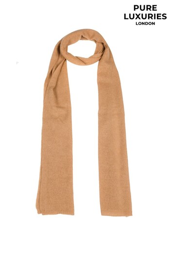 Pure Luxuries London Brown Cambridge 100% Cashmere Scarf (A83998) | £39