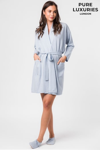 Pure Luxuries London Hallbeck Cashmere & Merino Wool Dressing Gown (A84004) | £165