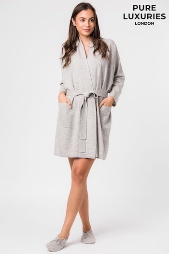 Pure Luxuries London Hallbeck Cashmere & Merino Wool Dressing Gown (A84005) | £165