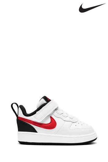 Nike mercurial Red/White Court Borough Low Infant Trainers (A84425) | £30