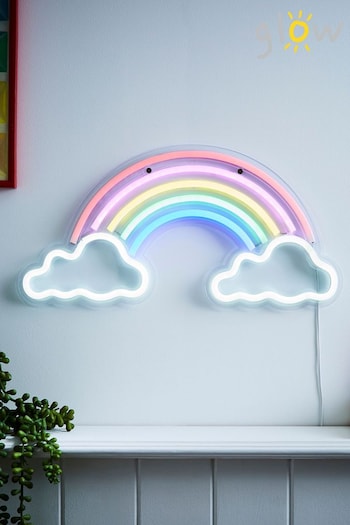 glow White Neon Rainbow Wall Light (A84478) | £25
